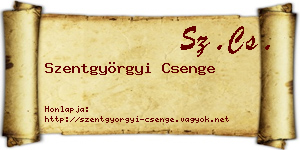 Szentgyörgyi Csenge névjegykártya